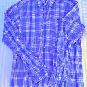 Vineyard Vines Blue and White Performance Button Down Shirt